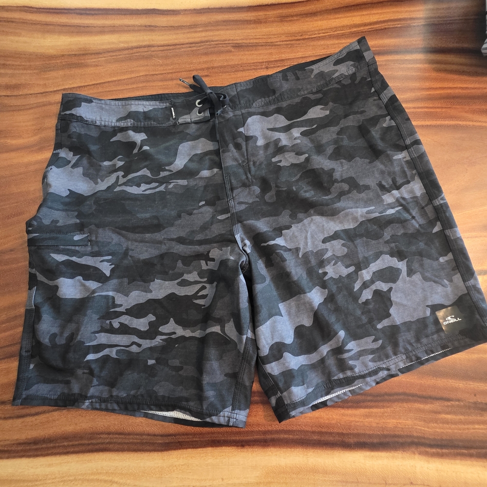 Men's Black Camo Swim Shorts